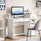 White Computer Desk PC Laptop Table with Drawer and 2-Tier Storage Shelf